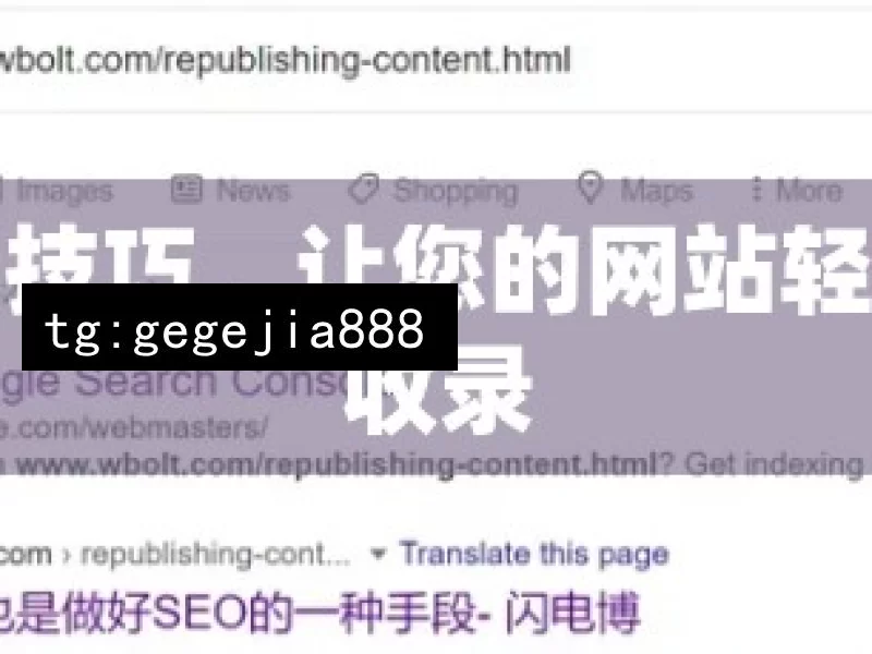 掌握这些技巧，让您的网站轻松被谷歌收录