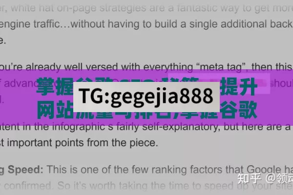掌握谷歌 SEO 秘籍，提升网站流量与排名,掌握谷歌SEO，提升网站排名的终极指南