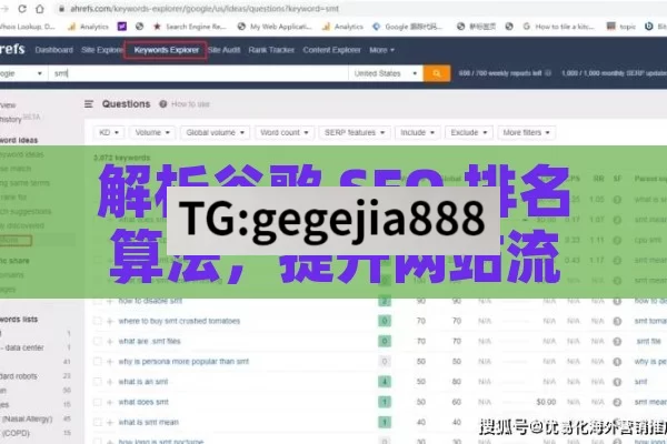 解析谷歌 SEO 排名算法，提升网站流量的关键,揭秘谷歌SEO排名算法